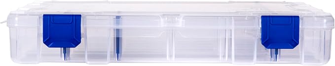 Storage box, 24 compartments, with 12 rust-proof dividers.
