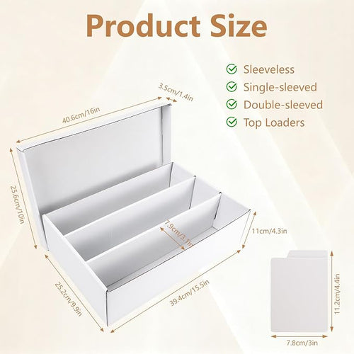 1 Pack Trading Card Storage Box, Cardboard Card Boxes 2700 Count