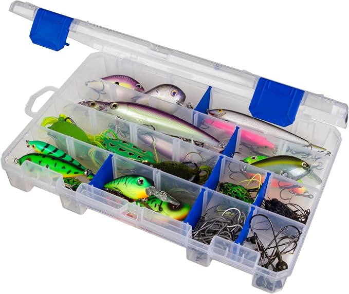 Storage box, 24 compartments, with 12 rust-proof dividers.