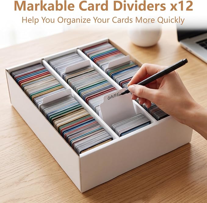 1 Pack Trading Card Storage Box, Cardboard Card Boxes 2700 Count